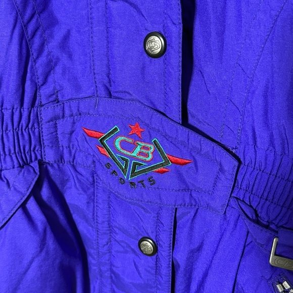 Vintage CB Sports Women’s Jacket Purple Nylon Full Zip Size 6 - Picture 2 of 6